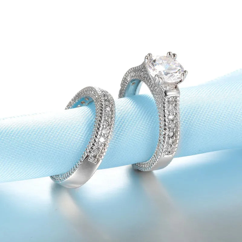 ForeverBond β 925 Silver Couple Rings Set