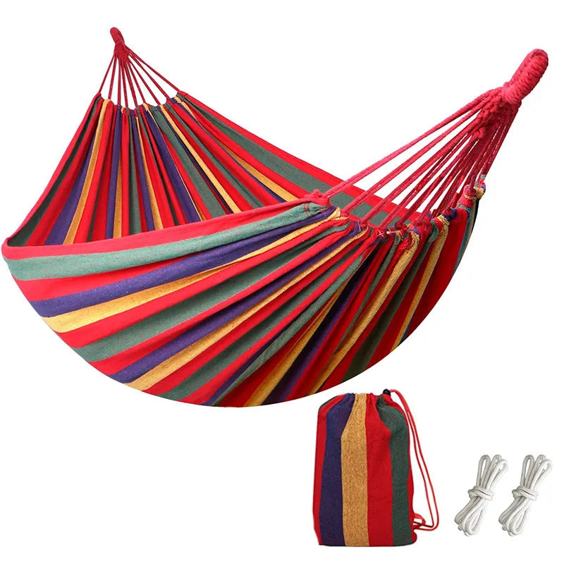 WESTTUNE Outdoor Canvas Hammock β 200kg Load Swing with Tree Ropes