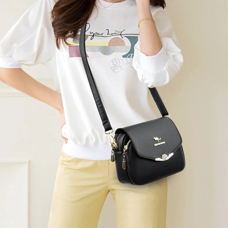 SoftLux β Elegant Soft Leather Small Messenger Bag
