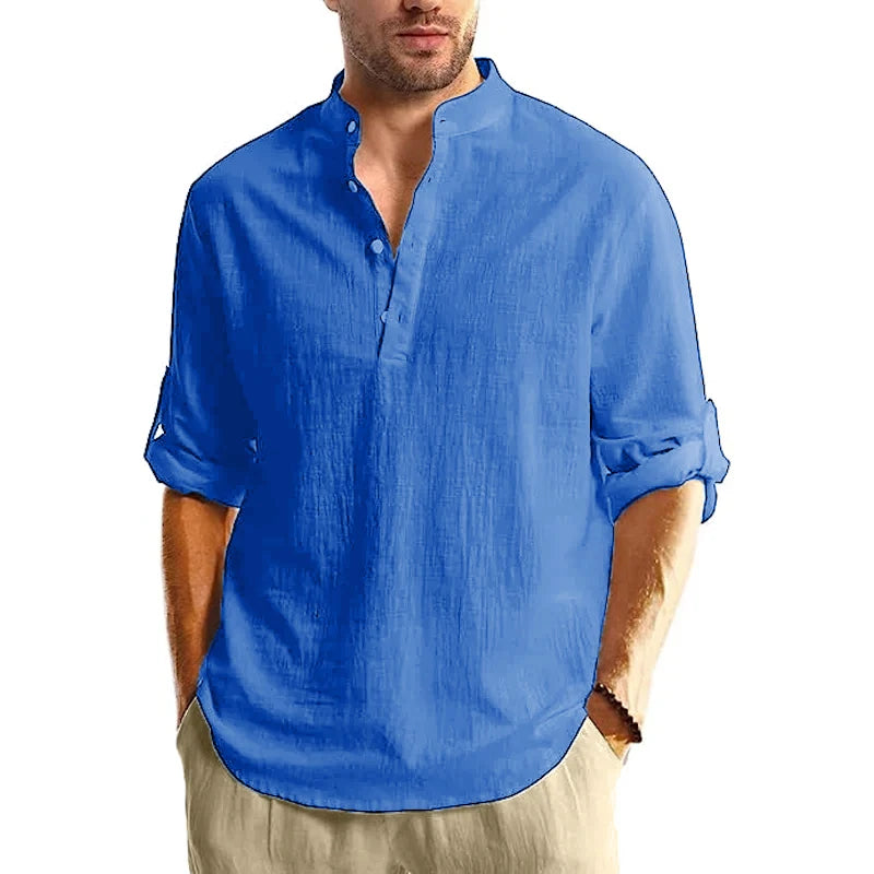 FlexHenley – Long Sleeve Cotton Polo Tee