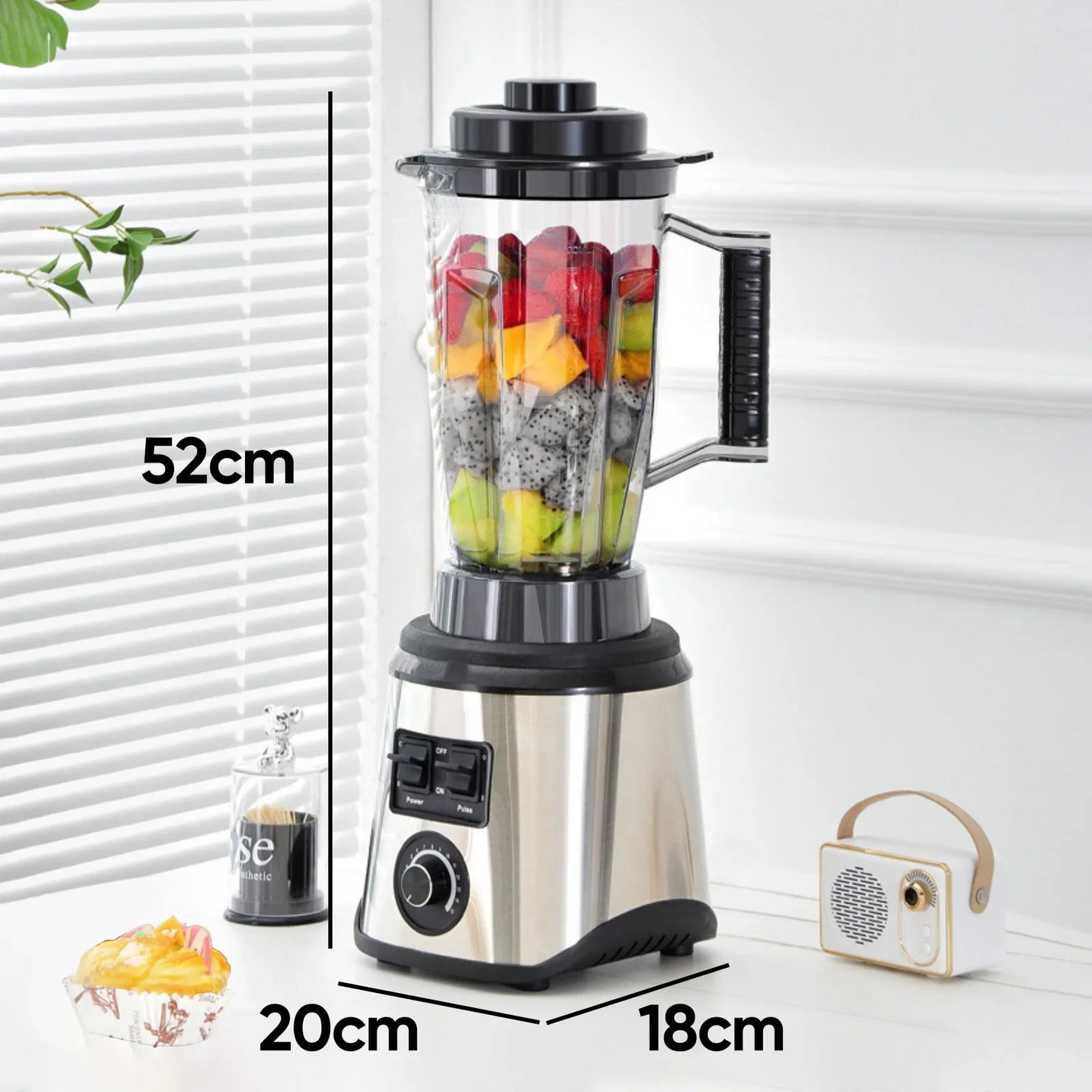 9500W High-Power Table Blender β 3-Container Food Processor for Ice, Nuts & Smoothies