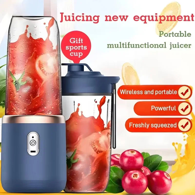 Portable USB Double-Cup Juicer β Electric Smoothie & Milkshake Blender