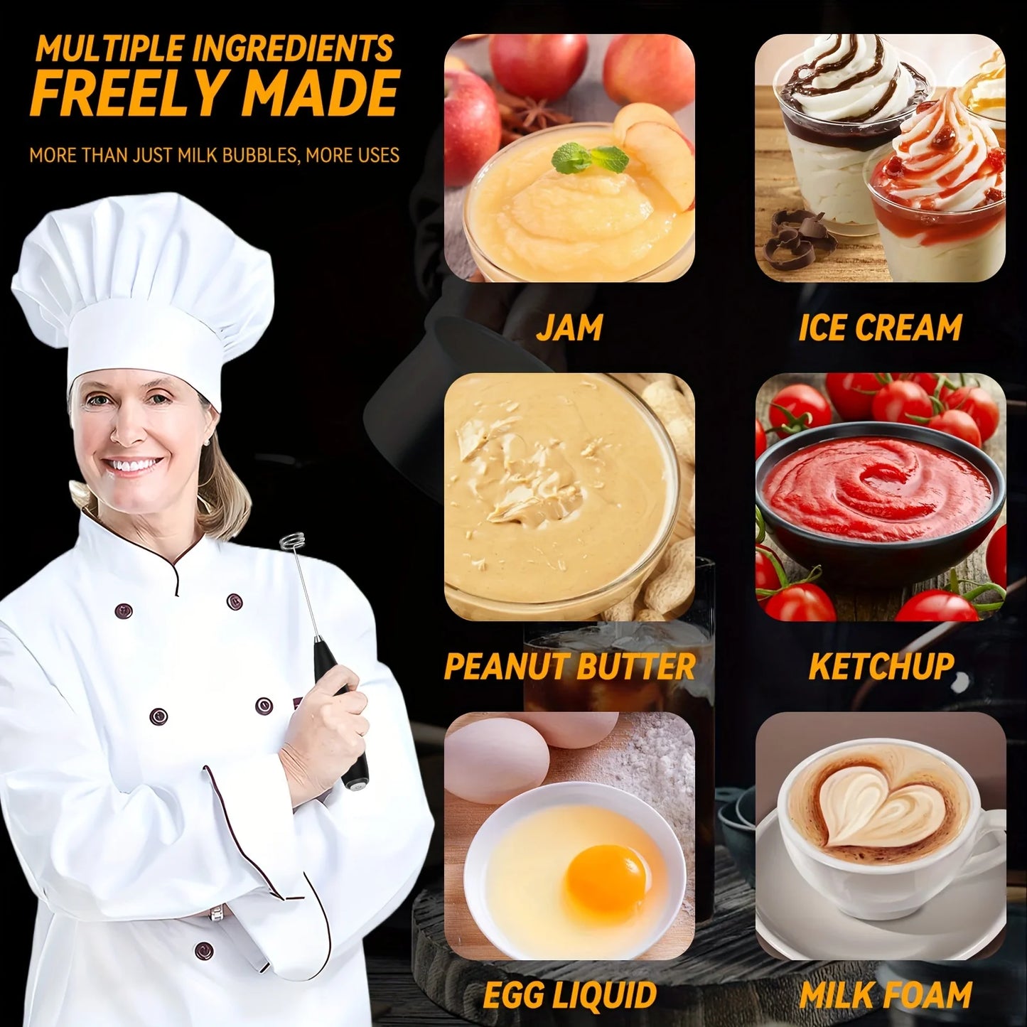 High-Speed Electric Milk Frother β Handheld Drink Mixer & Egg Beater