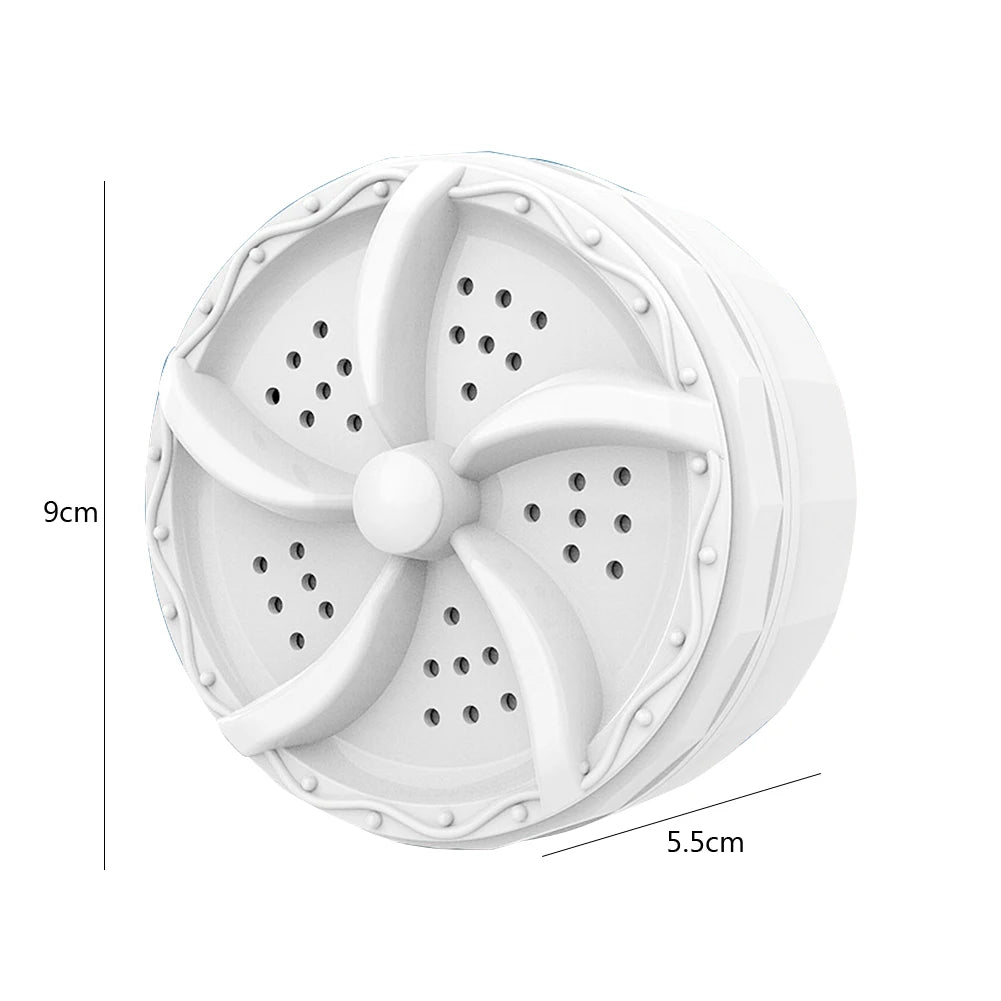 Automatic Mini Turbine Washing Machine β Portable Travel Washer with Air Bubble & Rotation (40W)