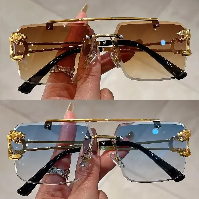 RetroEdge β Frameless Unisex UV400 Fashion Sunglasses