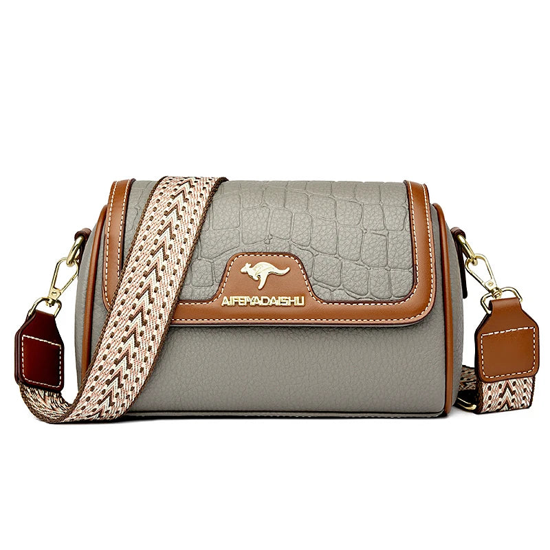 StonePU β Small Square PU Leather Crossbody Satchel
