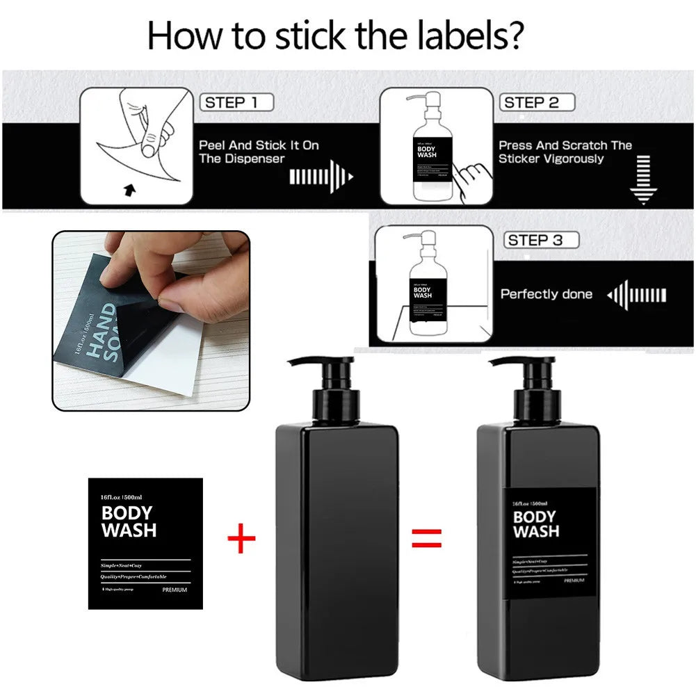 Soap Dispenser β 500ml Refillable Bottle with Labels