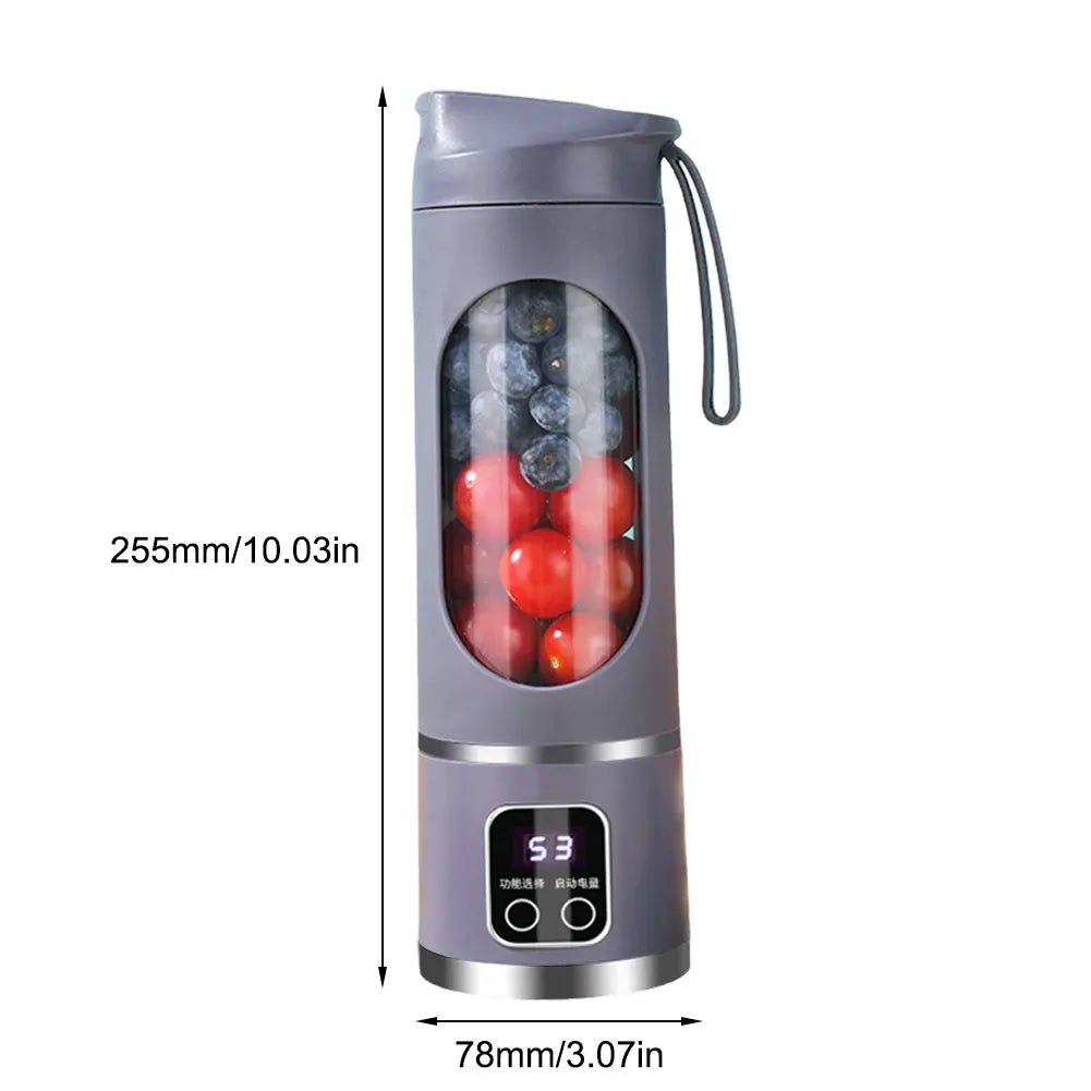 450ml USB Portable Juicer Cup β 12-Blade Mini Blender with 3 Speeds & Ice Crushing