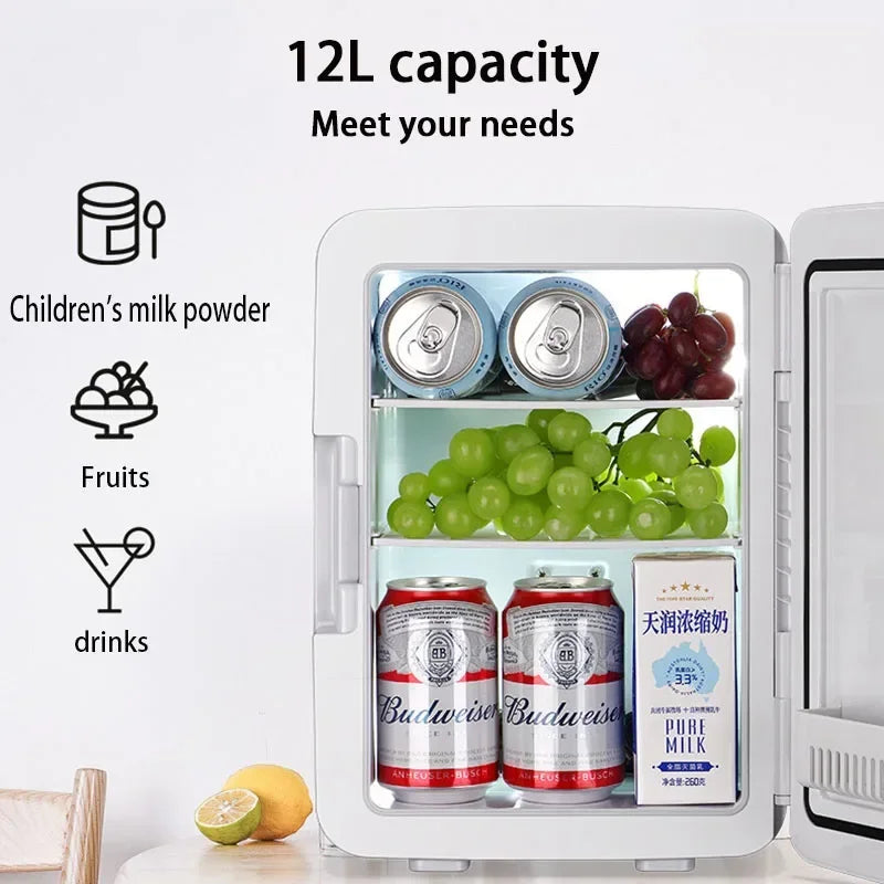 12L Mini Fridge β Portable Heating & Cooling Refrigerator for Car, Home & Dorm
