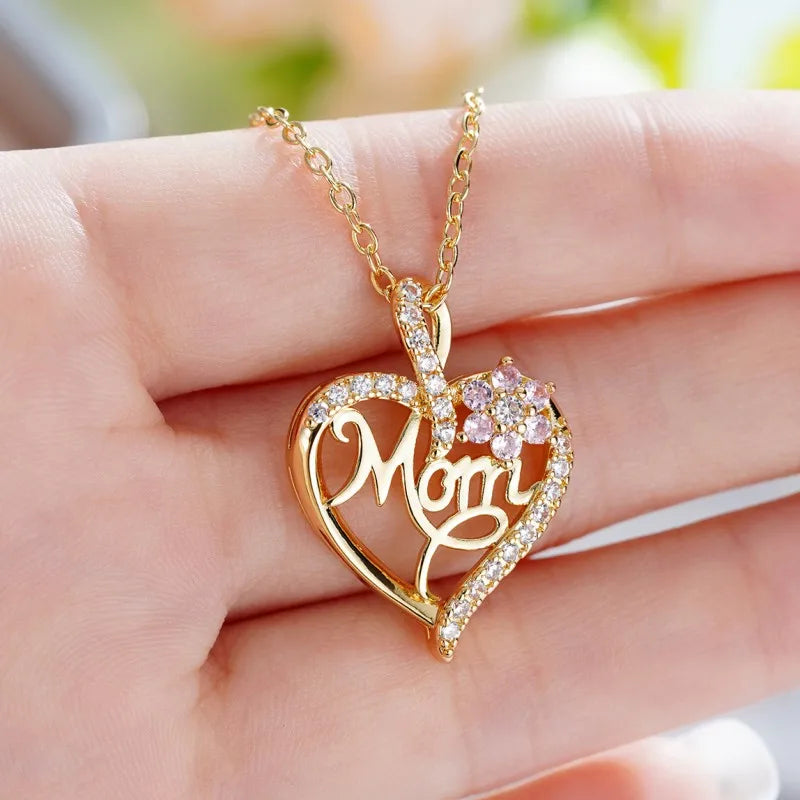 BlossomLove – Mother’s Day Pink Flower Pendant Necklace