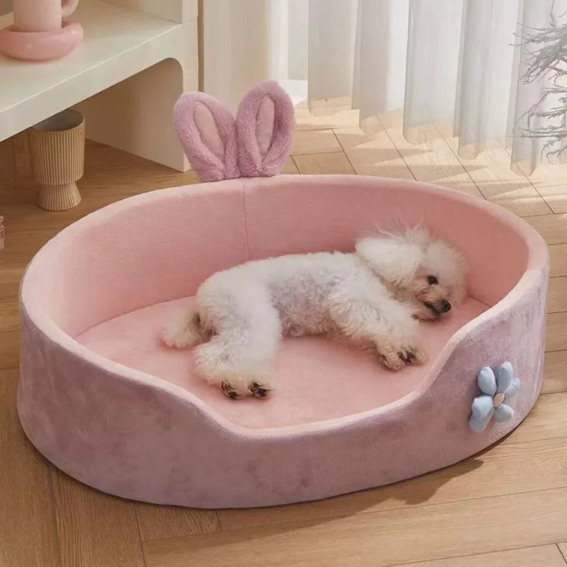 Detachable Washable Pet Bed β Soft, All-Season Dog & Cat Sleeping Cushion
