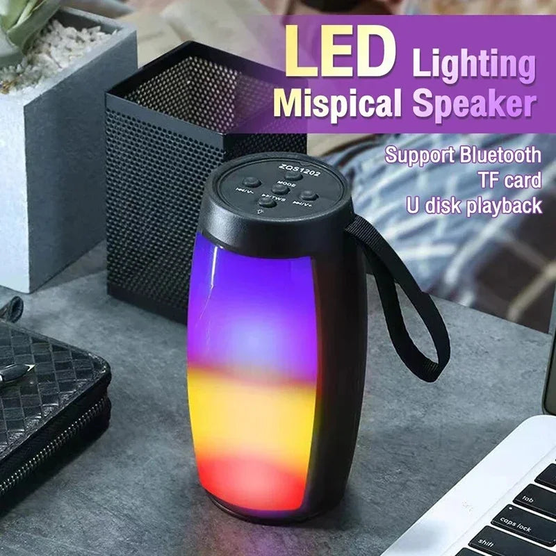 1202 Portable Wireless Bluetooth Speaker – LED Bass Subwoofer for Home, Car & Outdoors