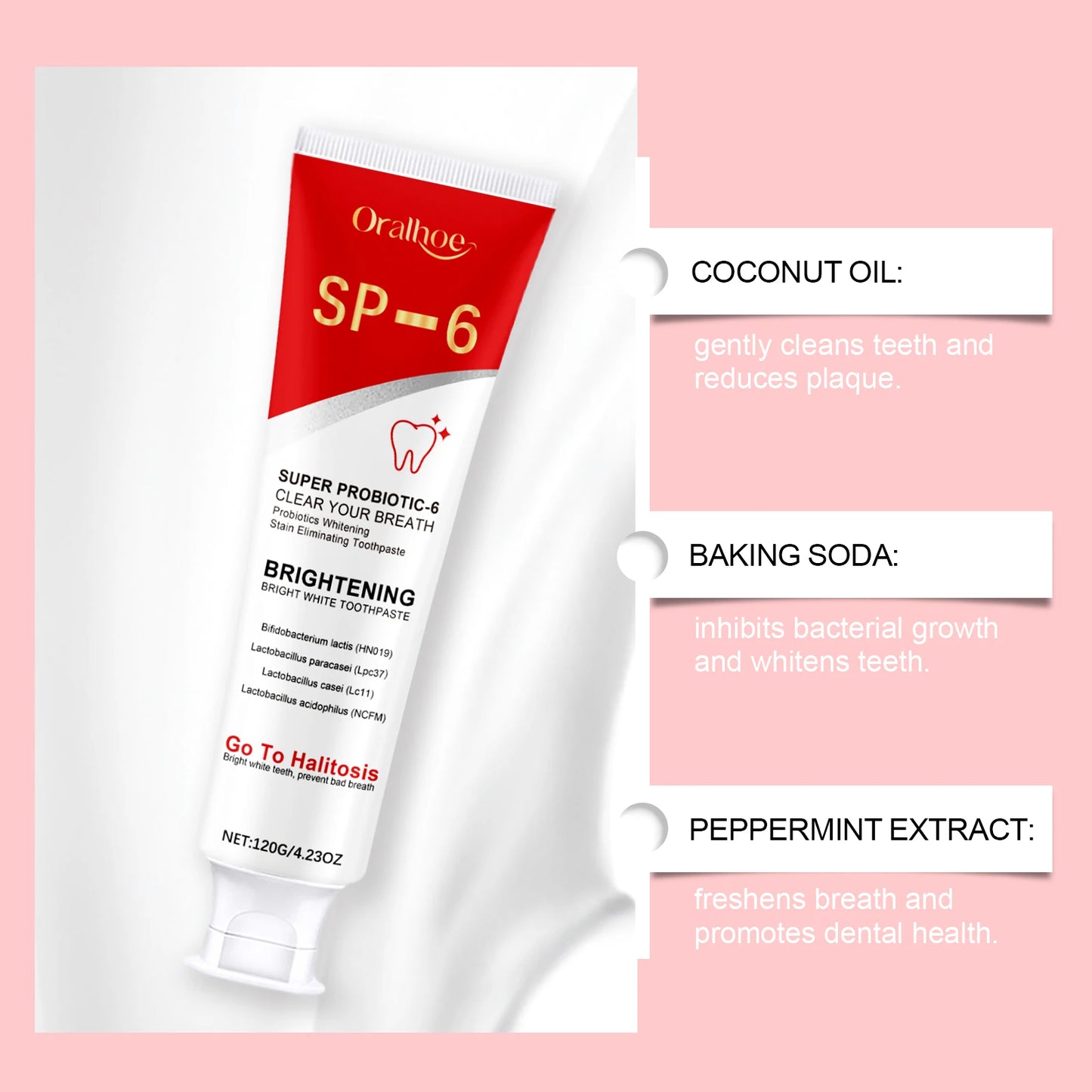 Whitening Toothpaste β Probiotic Stain Removal & Fresh Breath (1β5pcs)