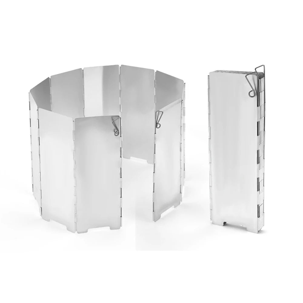 Foldable Gas Stove Windshield β 8/10 Plate Aluminum Alloy Windproof Screen