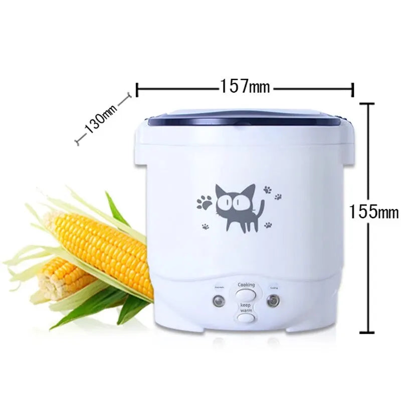 Portable Electric Mini Rice Cooker β 12V/24V/220V MultiCooker for Car, Truck & Home