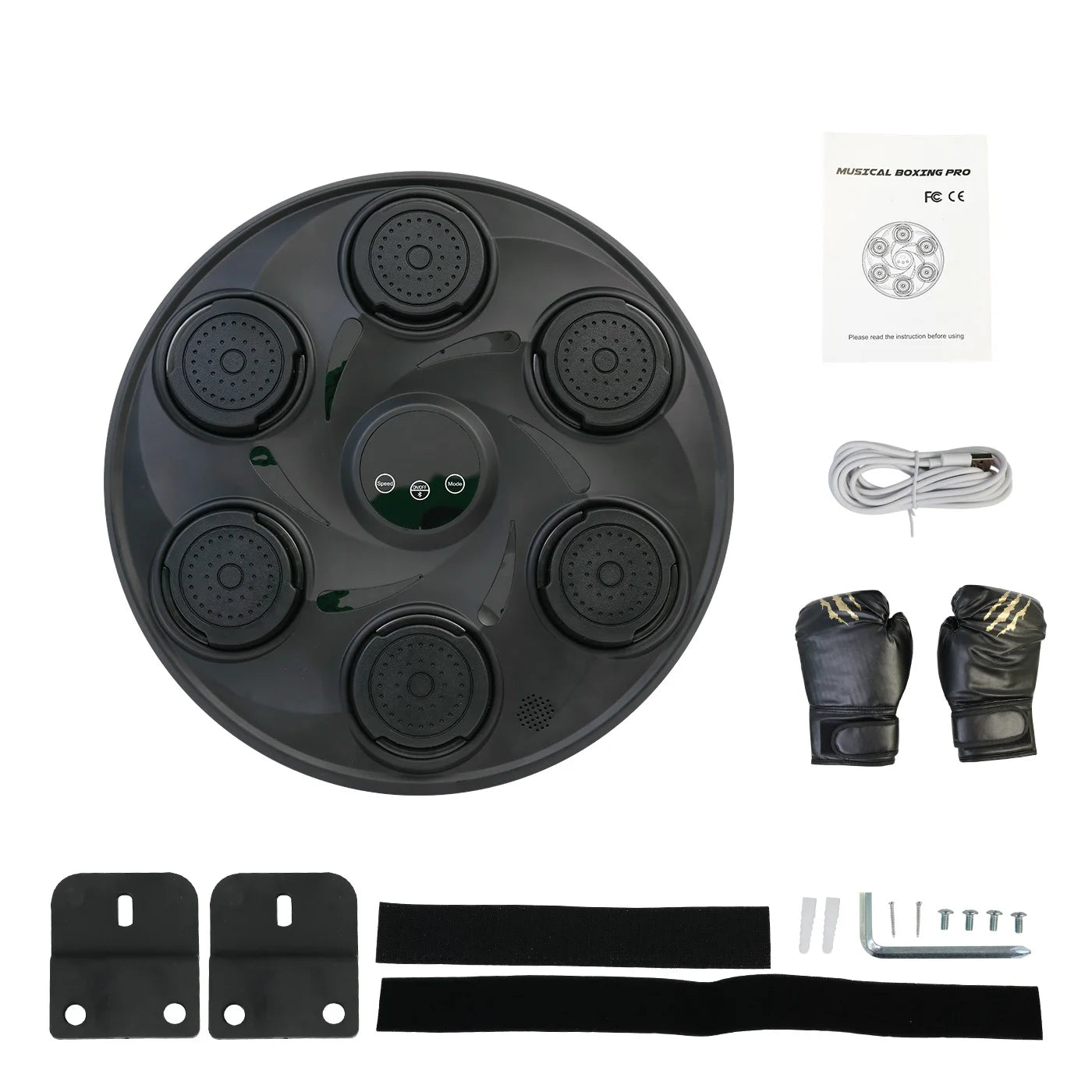 Electronic Wall-Mounted Boxing Trainer with Gloves