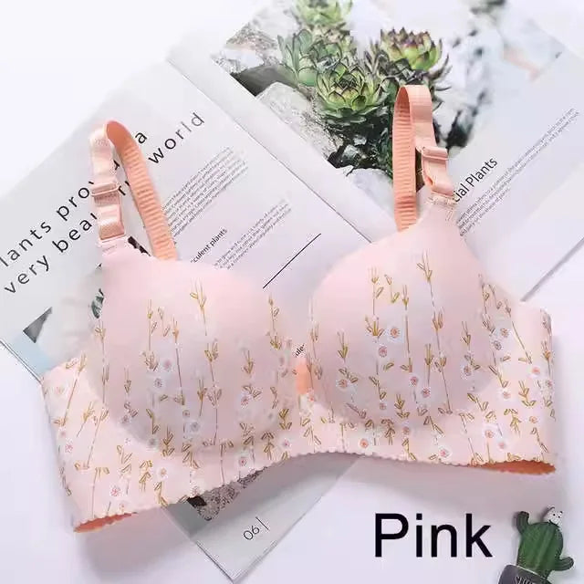 BloomLift β Women's Floral Seamless Push-Up Bra