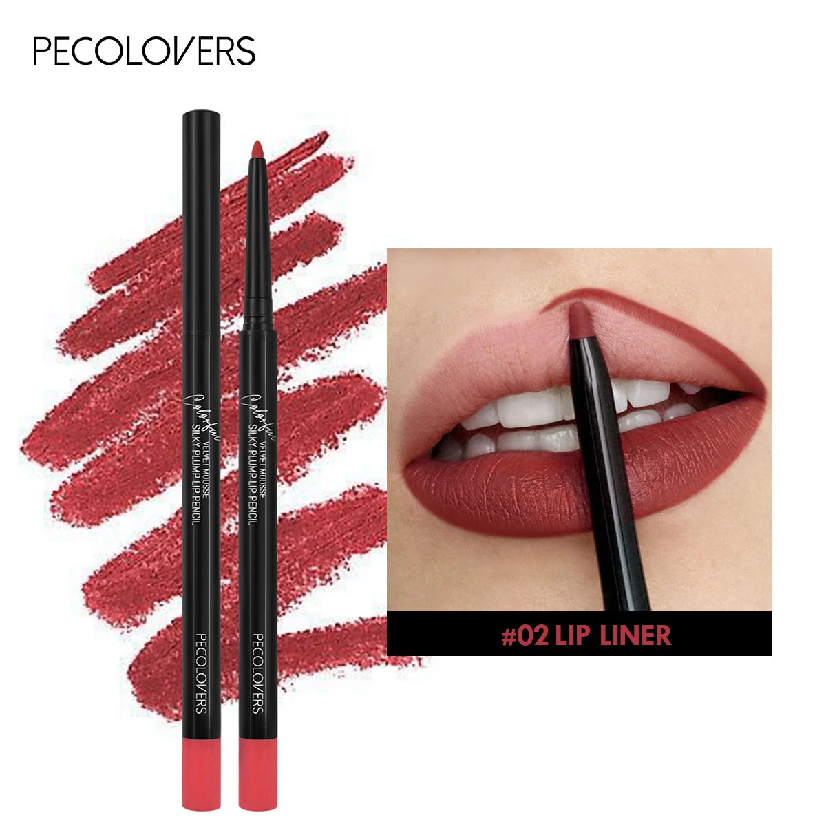 Waterproof Matte Lip Liner Pencil β 12 Long-Lasting Colors