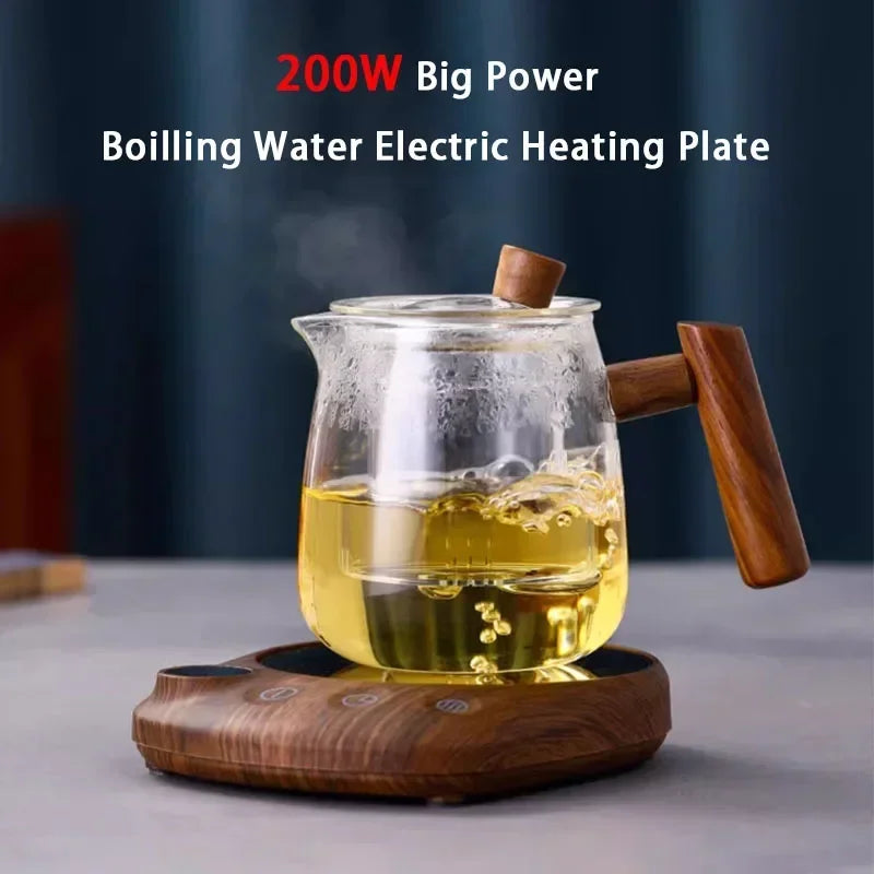 Smart Electric Mug Warmer β 200W Beverage Heating Plate with 5 Temps & Auto Shut-Off