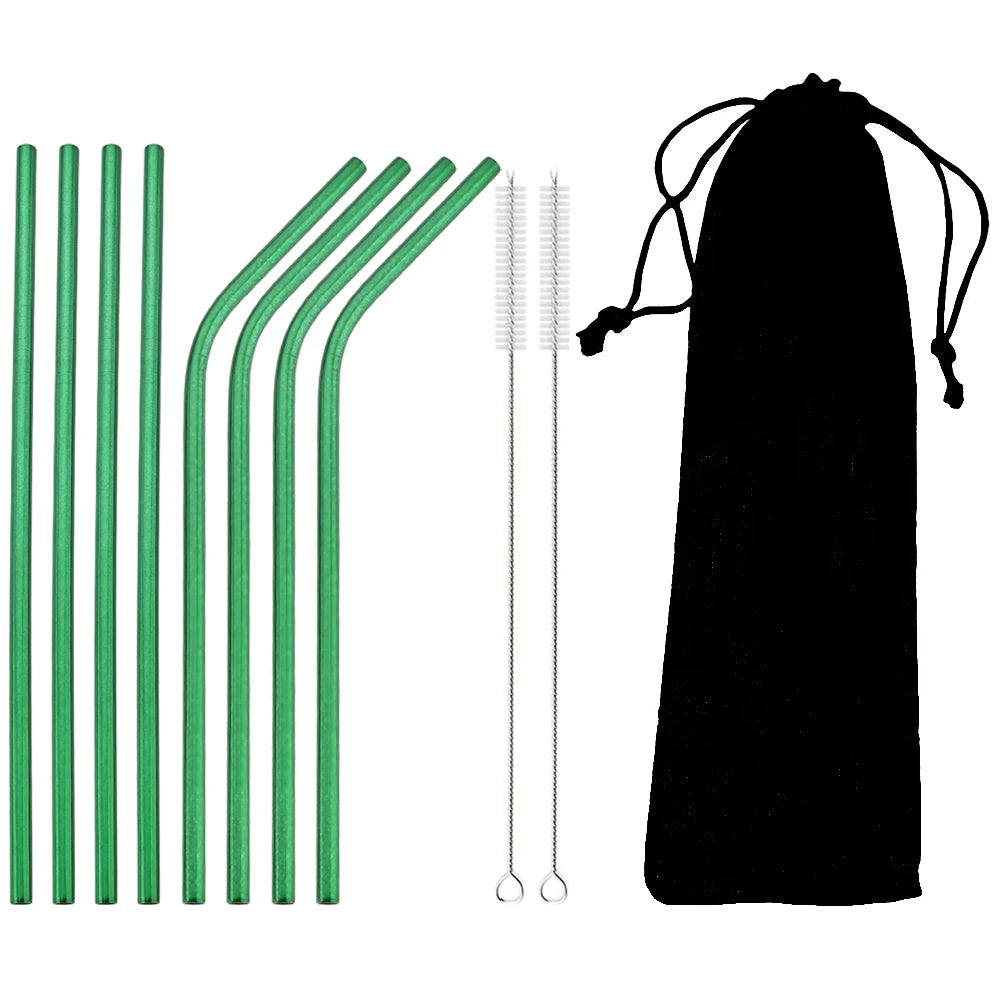 Metal Straws β Reusable 304 Stainless Steel Set with Brush