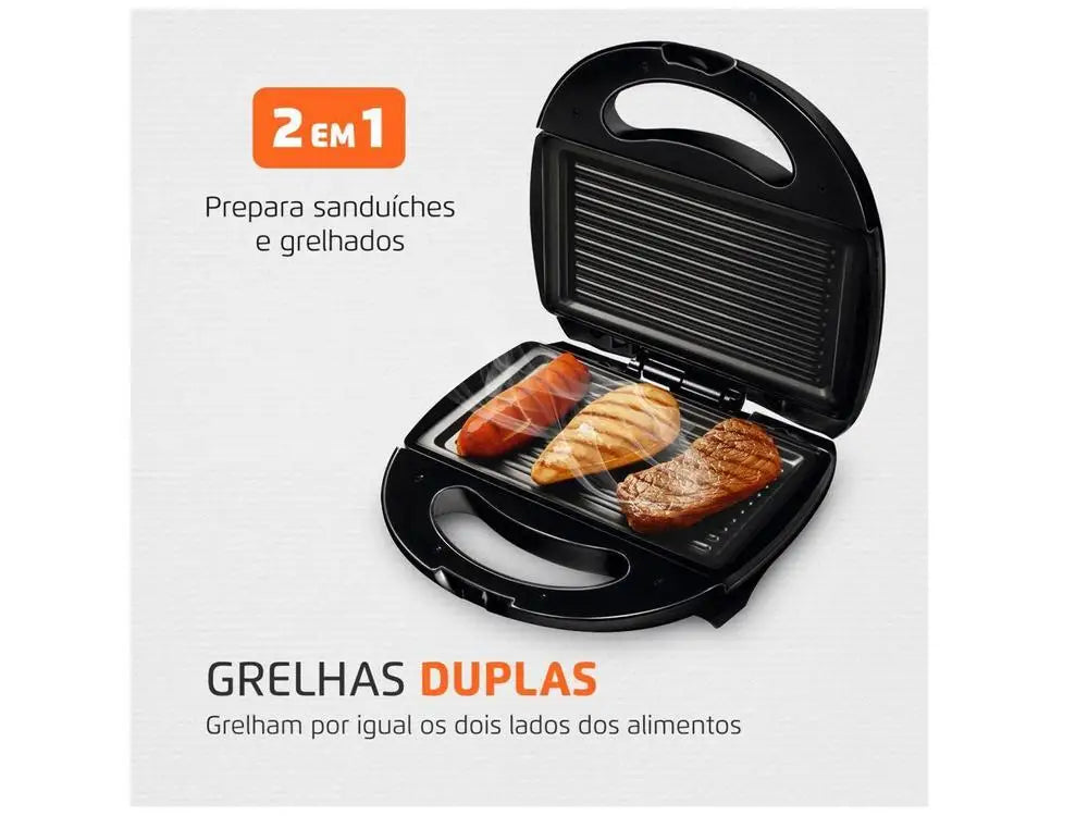 Mondial Fast Grill S-12 β 750W Sandwich Maker (110V, Black)