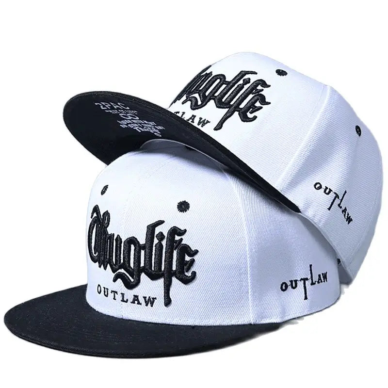 Thug Life Embroidered Snapback Cap β Adjustable Hip-Hop Baseball Hat for Adults