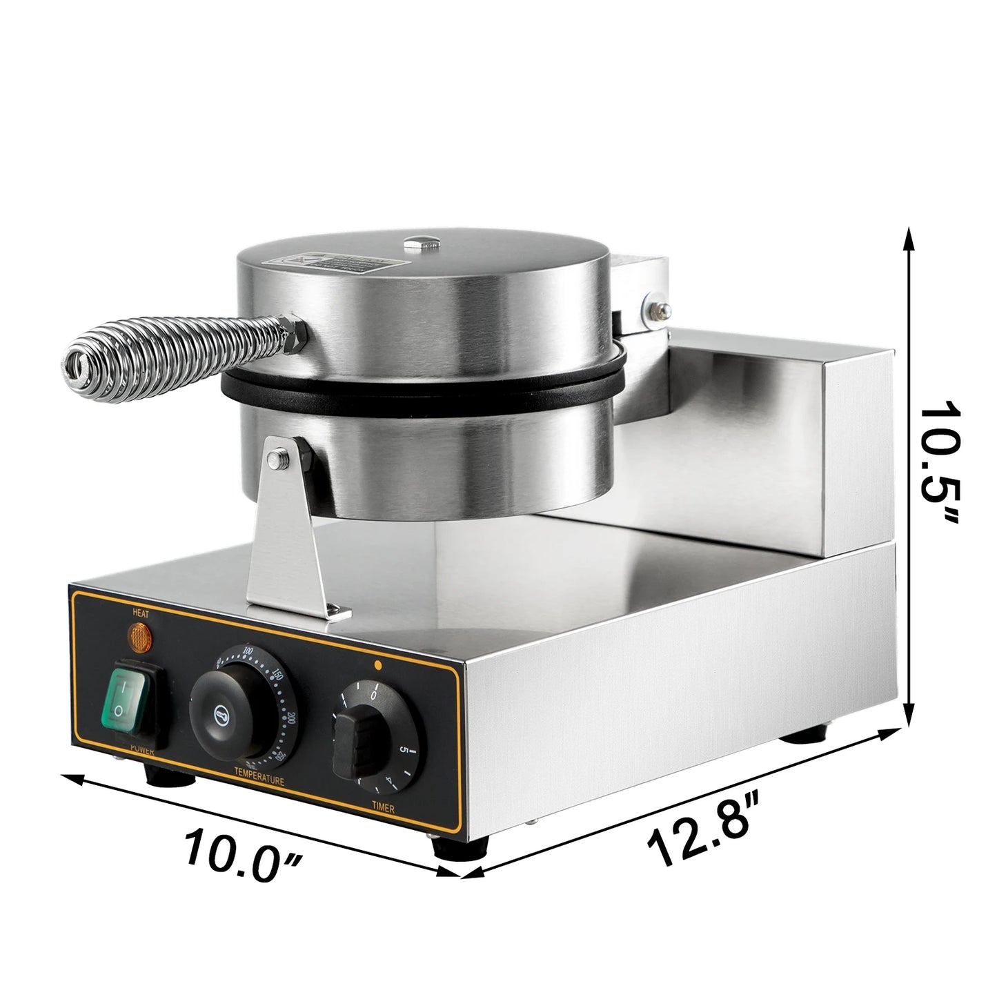 VEVOR Electric Waffle Maker β Single/Double Head 180mm Nonstick Round Waffle Machine