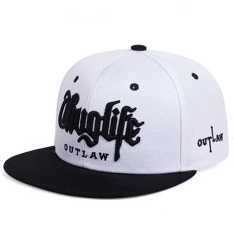 Thug Life Embroidered Snapback Cap β Adjustable Hip-Hop Baseball Hat for Adults