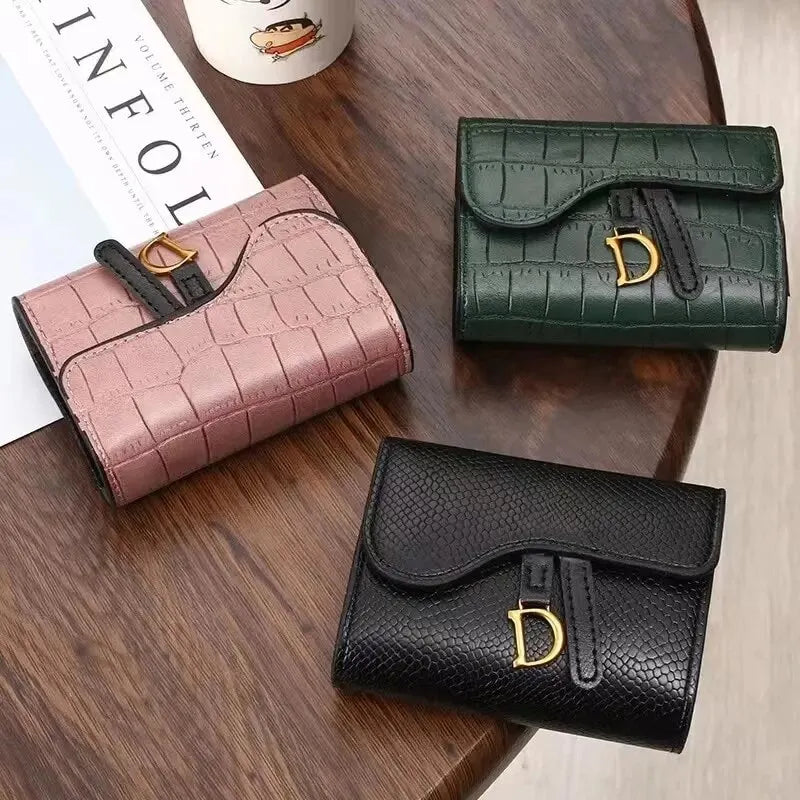 MiniLuxe Wallet β Women's PU Leather Multi-Card Short Clutch