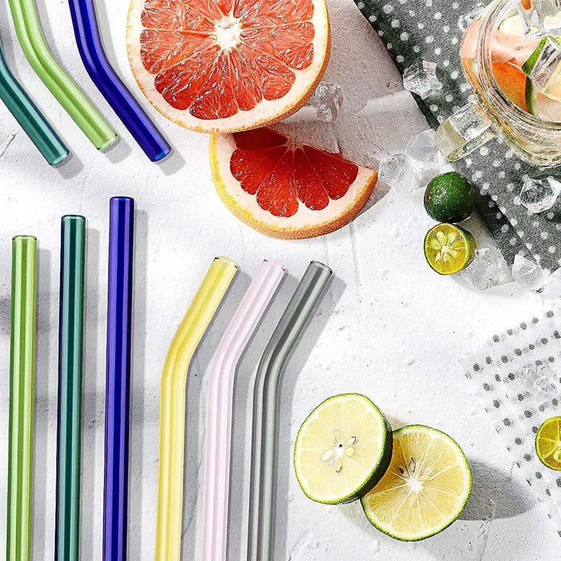Glass Straws β Reusable Eco-Friendly Set with Cleaning Brush