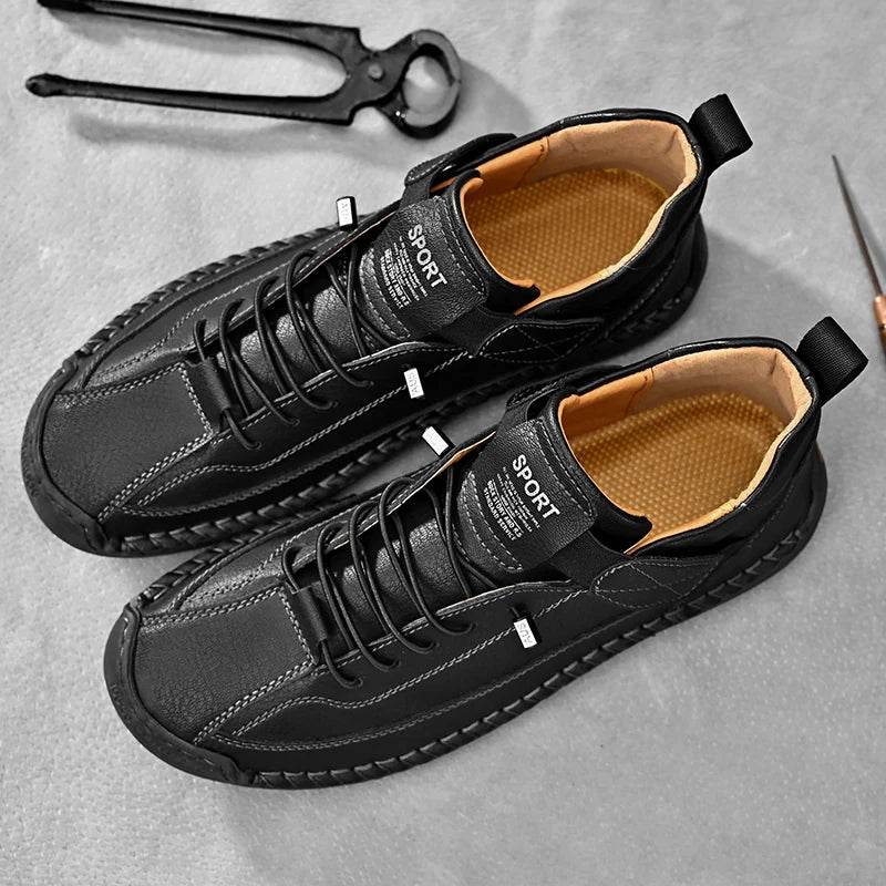 BreezeLoaf β Handmade Breathable Leather Slip-On Loafers