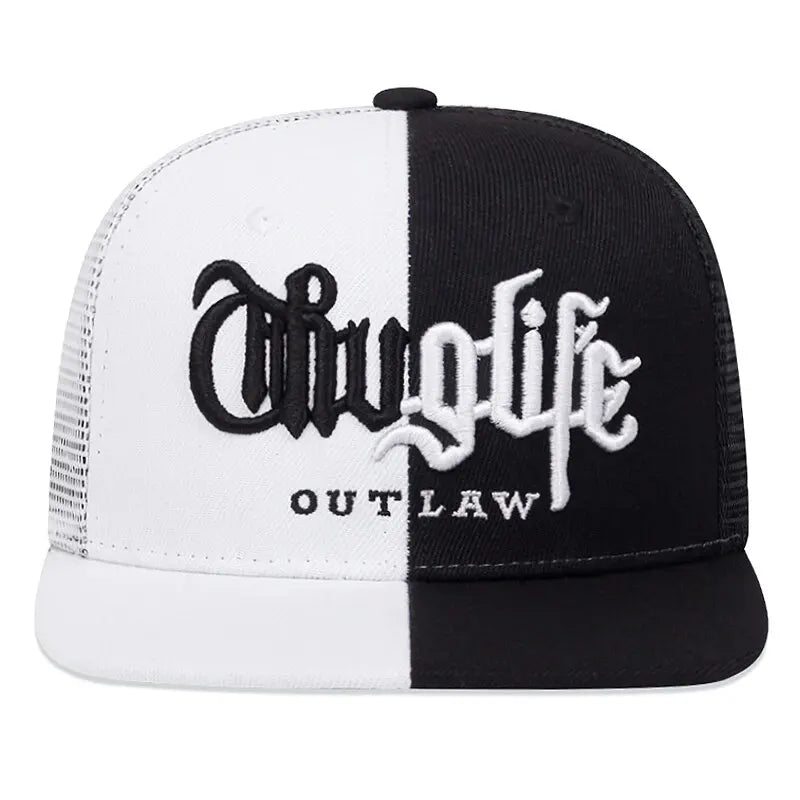 Thug Life Embroidered Snapback Cap β Adjustable Hip-Hop Baseball Hat for Adults