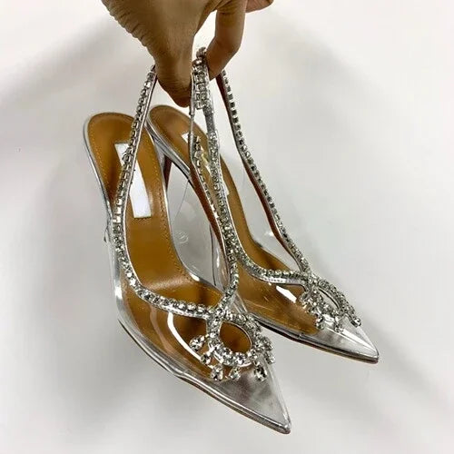 SunshineGlow 2025 β Rhinestone Sunflower Transparent Sandals