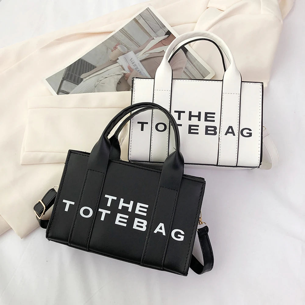 LetterLuxe – Women’s PU Leather Shoulder Tote Bag