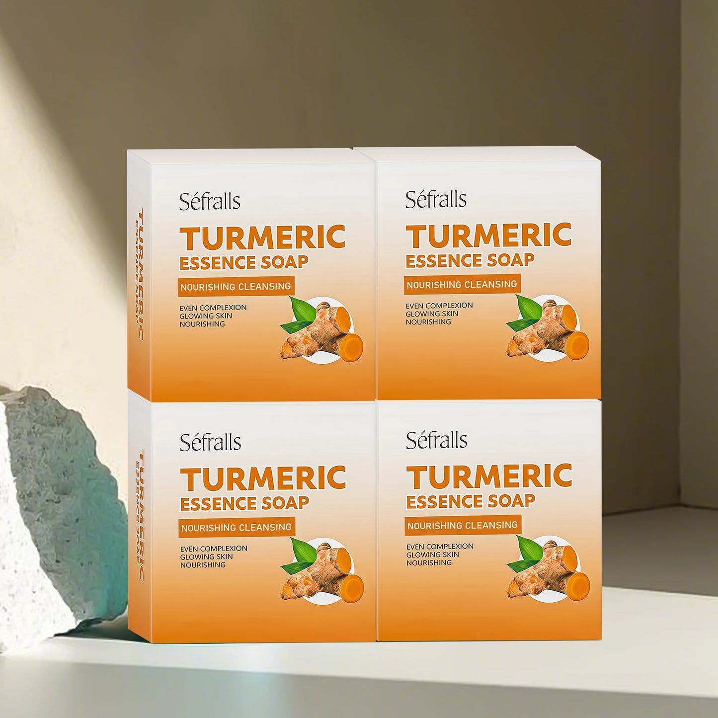 Turmeric Soap β Handmade Brightening & Anti-Acne Bar (100g)