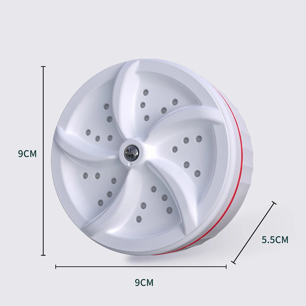 Automatic Mini Turbine Washing Machine β Portable Travel Washer with Air Bubble & Rotation (40W)