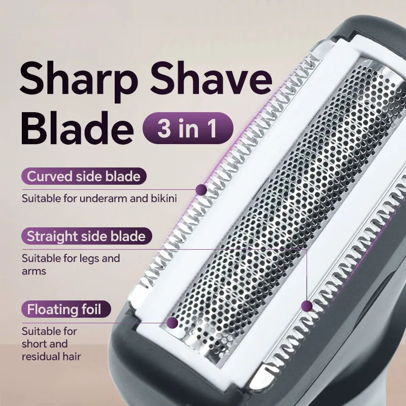 4-in-1 Rechargeable Electric Shaver for Women β Cordless Razor for Face, Arms & Legs