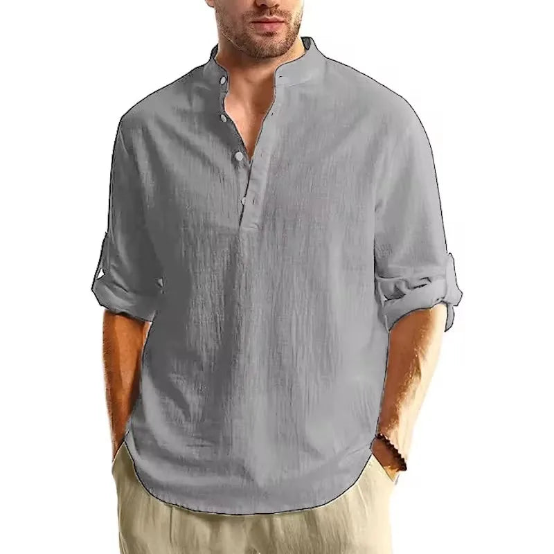 FlexHenley – Long Sleeve Cotton Polo Tee