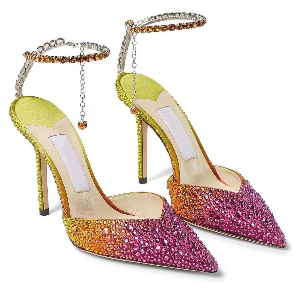 EuroCrystal 2025 β Rhinestone Stiletto Open Toe Sandals