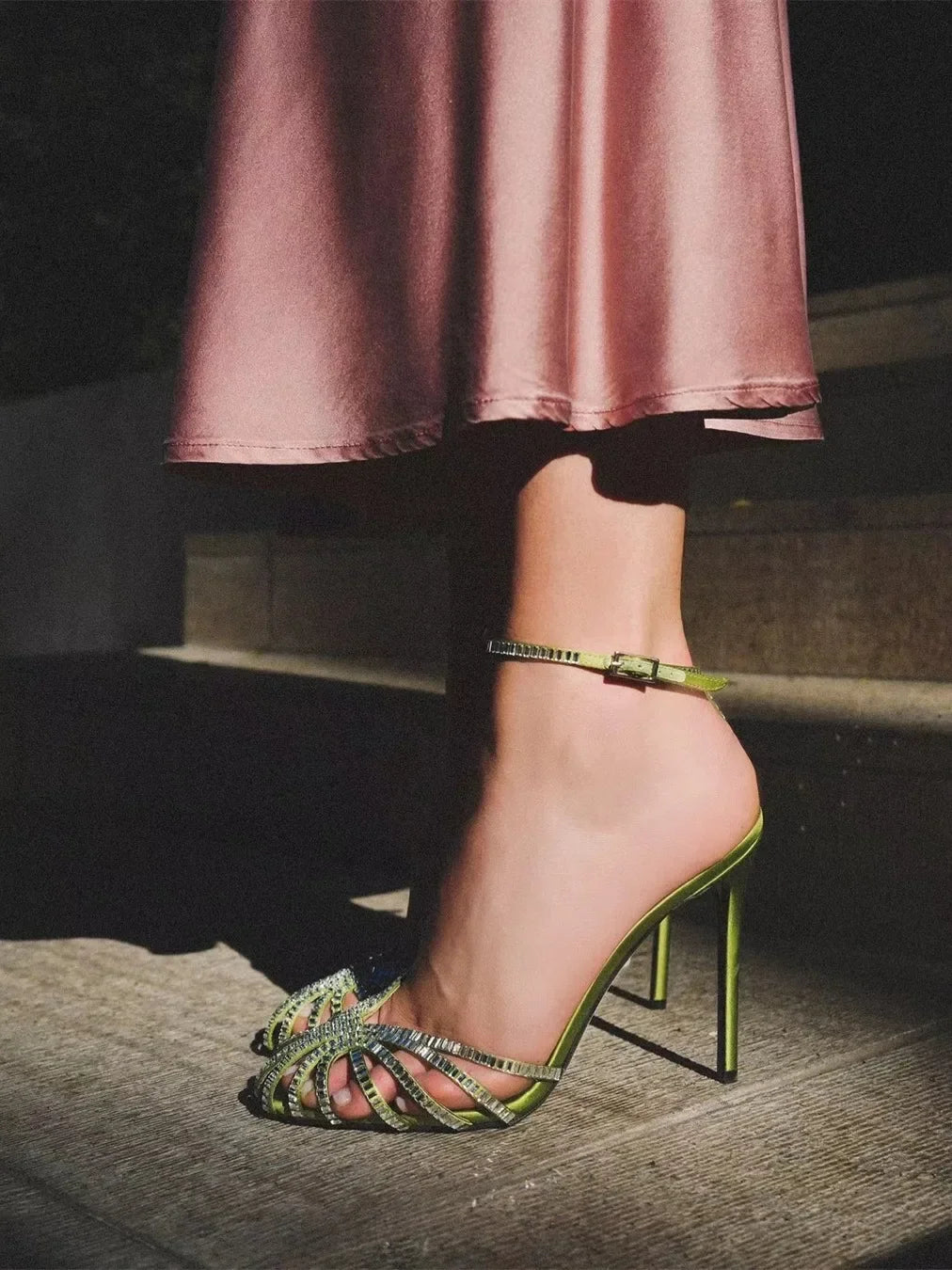 GlimmerBack 2025 β Rhinestone Roman Baotou Sandals