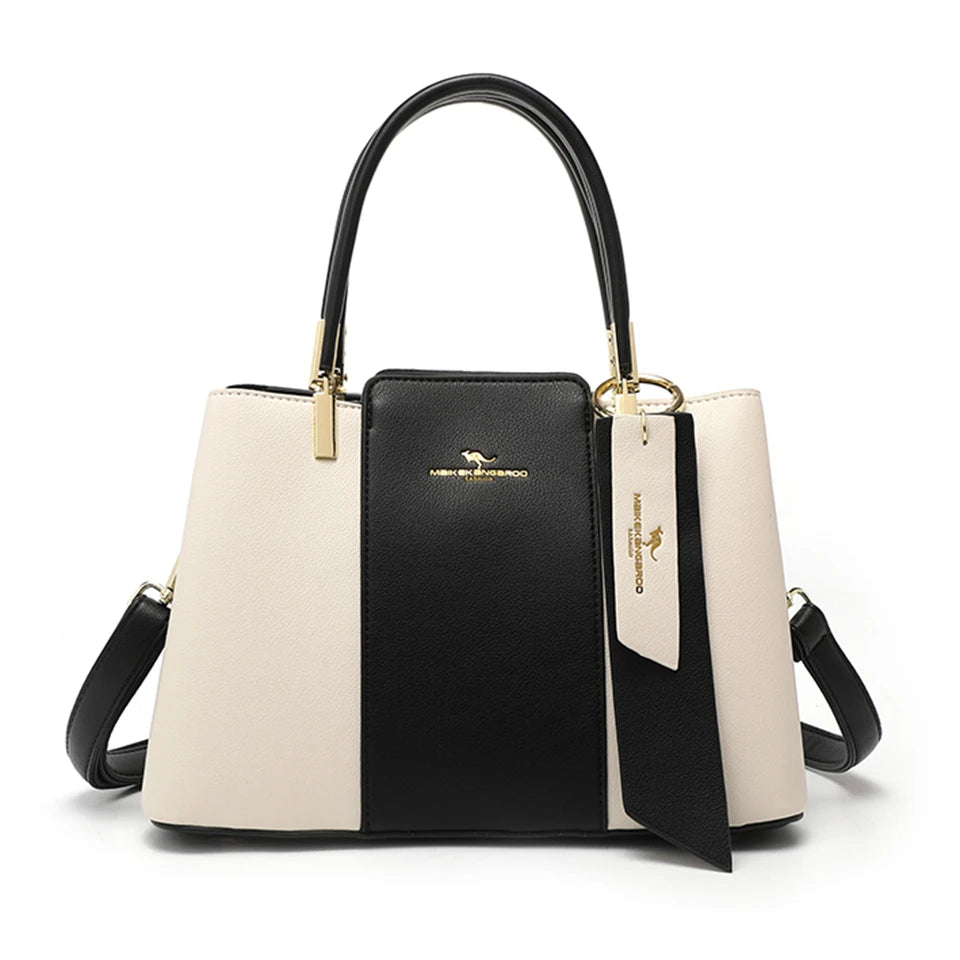 SoftLuxe β Printed Leather Large-Capacity Shoulder Bag