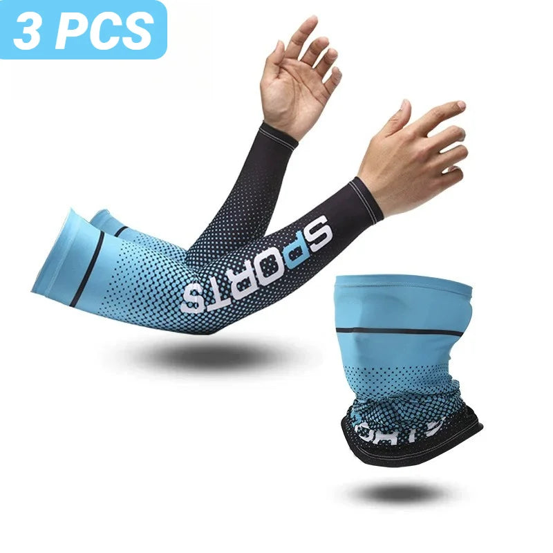 2PCS Ice Silk UV Protection Arm Sleeves β Cooling Sun Sleeves for Outdoor Sports