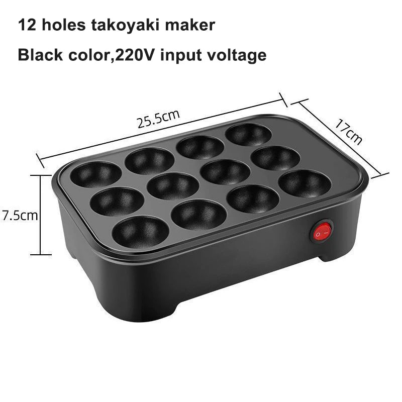 DMWD Electric Takoyaki Maker β Octopus Ball, Pancake & Omelette Grill Pan
