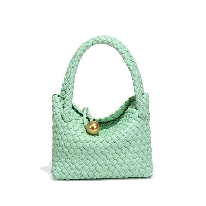 WeaveCharm β Vegan Leather Woven Crossbody Tote Bag