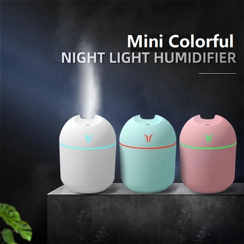 AromaGlow β 250ML USB Mini Humidifier & Essential Oil Diffuser with LED Light