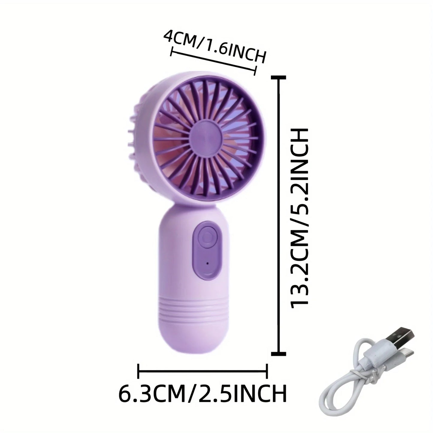 Mini USB Handheld Fan β 3-Speed Portable Cooling for Travel & Office