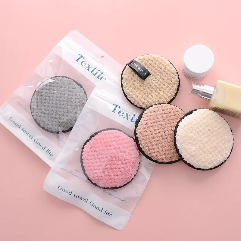 4PCS Reusable Microfiber Makeup Remover Pads β Eco-Friendly Face Cleaning Towels