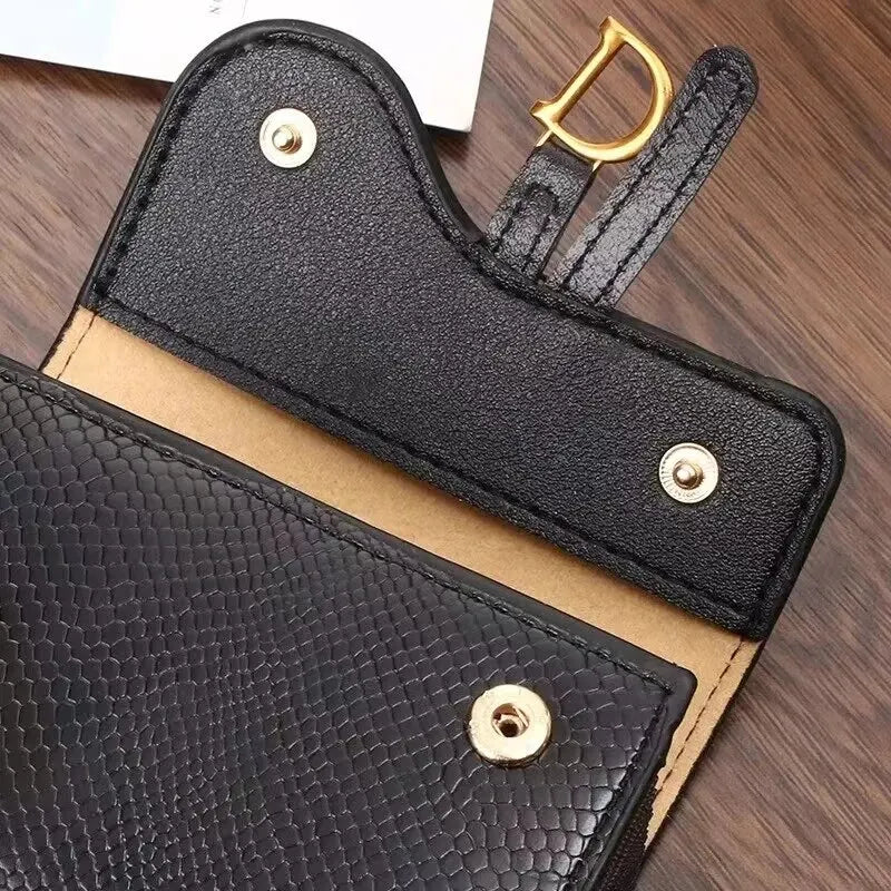 MiniLuxe Wallet β Women's PU Leather Multi-Card Short Clutch