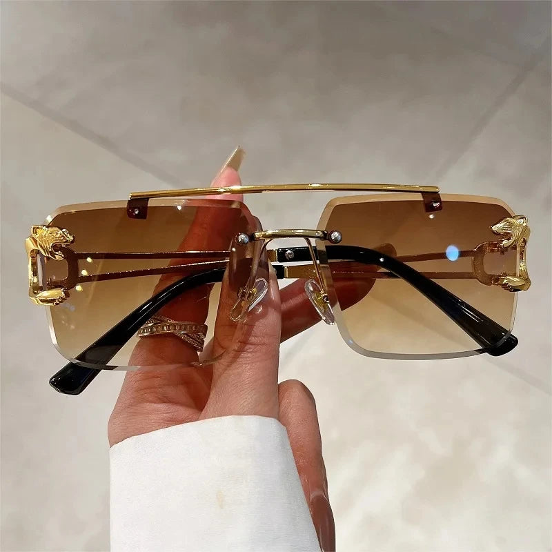 RetroEdge β Frameless Unisex UV400 Fashion Sunglasses