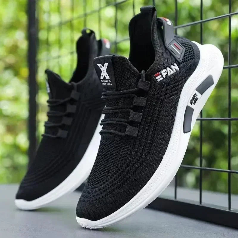 SpringAir 2025 – Men’s Breathable White Casual Walking Sneakers